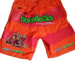 Vibrant Orange Relaxed‎ Fit Athletic Shorts